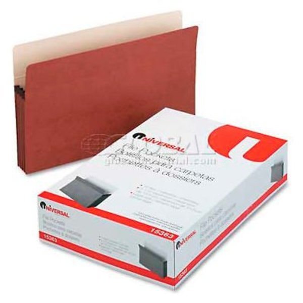 Universal Universal® 5-1/4" Expansion File Pockets, Straight, Legal, Redrope/Manila, 10/Box 15363